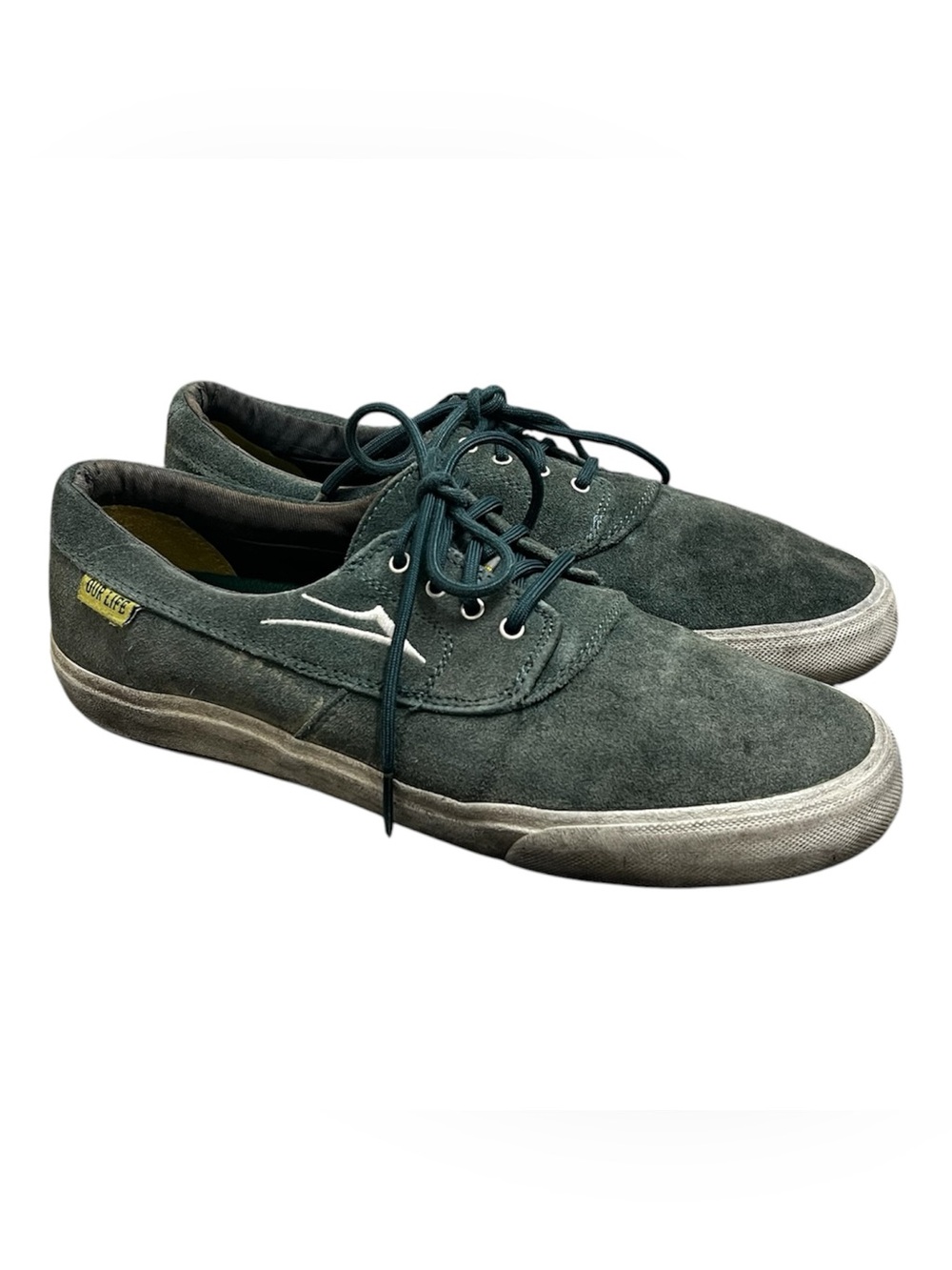 Lakai Our Life Canny Green Suede Skate Lace-Up Casual Sneakers